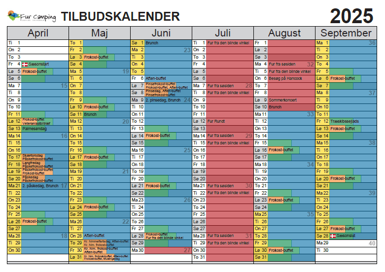 Tilbudskalender_2025 Tilbudskalender for 2024.